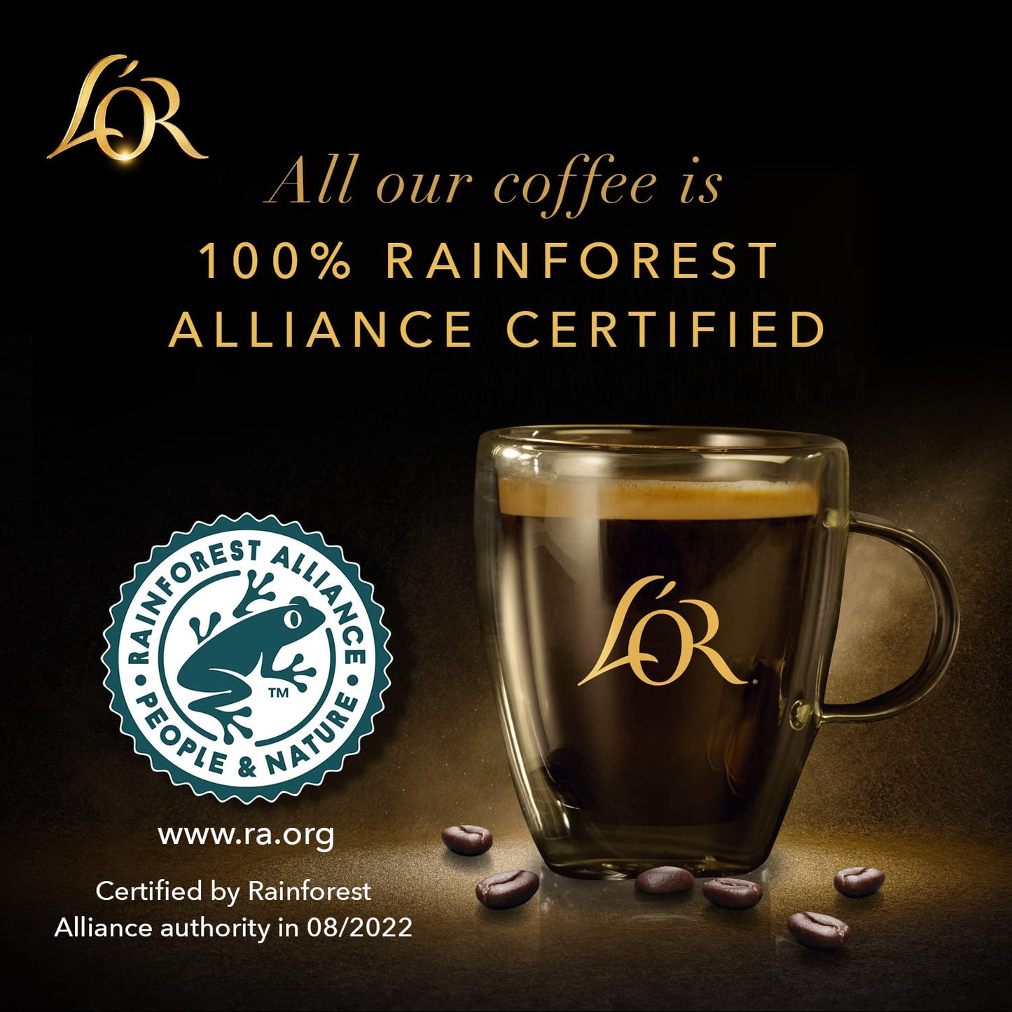 LOR Espresso Capsules  10 Count Profondo Lungo  Single-Serve Aluminum Coffee Capsules Compatible with the LOR BARISTA System & *Nespresso Original Machines  10 Count (Pack of 1)