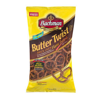 Bachman Butter Twist Pretzels 10 Oz (4 Bags)