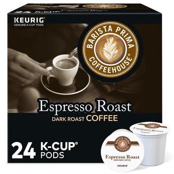 Barista Prima Coffeehouse Espresso Roast Coffee, Keurig Single Serve K-Cup Pods, 96 Count