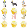 36 Pack Pet Dog Cupcake Toppers Dog Birthday Party Supplies Picks Baby Shower Kid Dog Lover Cake Decorations Supplies