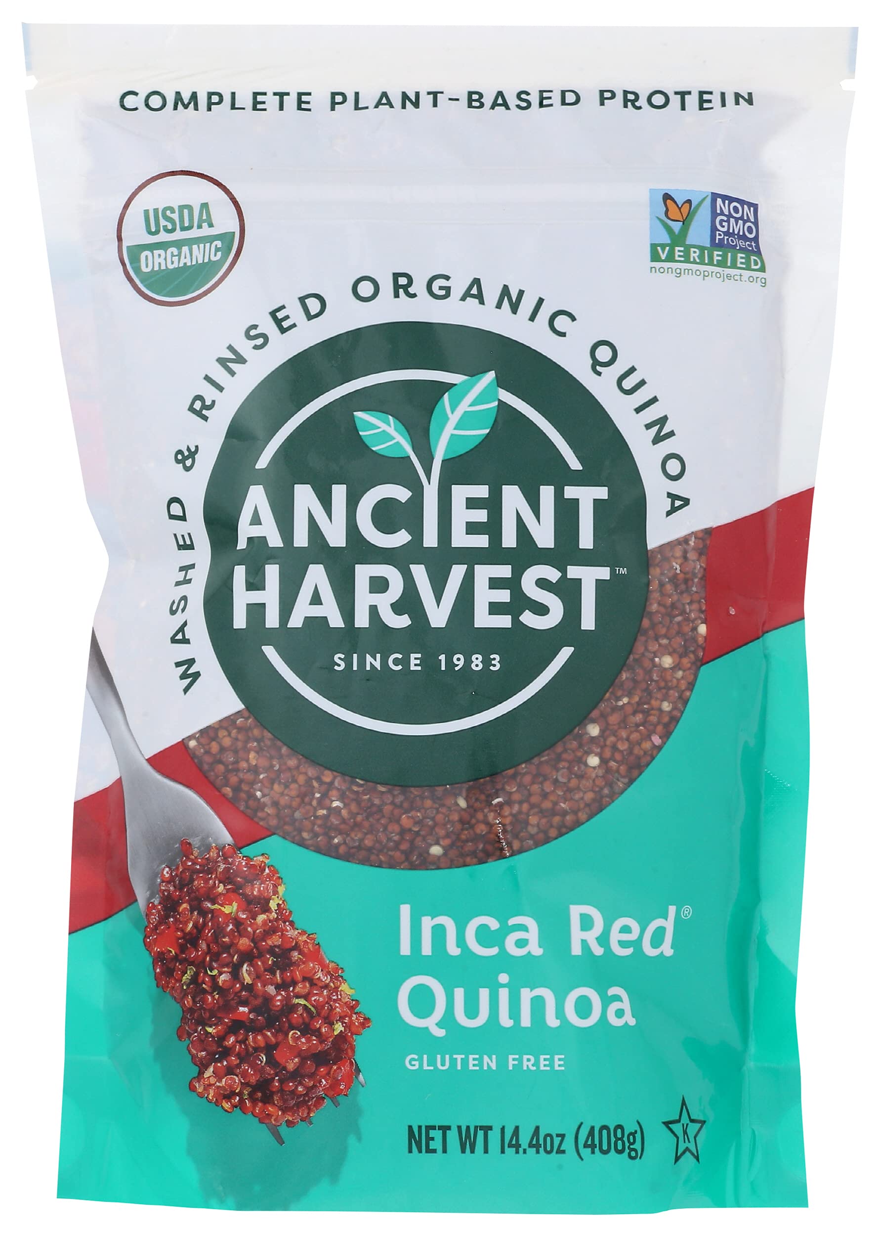 Ancient Harvest Organic Inca Red Quinoa, Gluten Free, Wheat Free, 14.4 ...