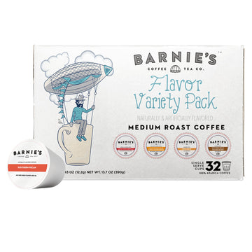 Barnies Coffee Pods With Santas White Christmas, Southern Pecan, Creamy Buttery Caramel, And Cool Cafe Blues, Assorted Variety Pack, 32 Count