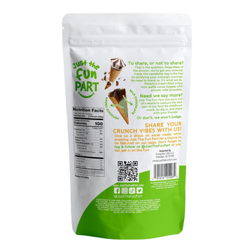 Just The Fun Part | Bite-Size Crispy Mini Waffle Cones | Filled With Premium Belgian Chocolate | Great For Snacks, Desserts, Gra