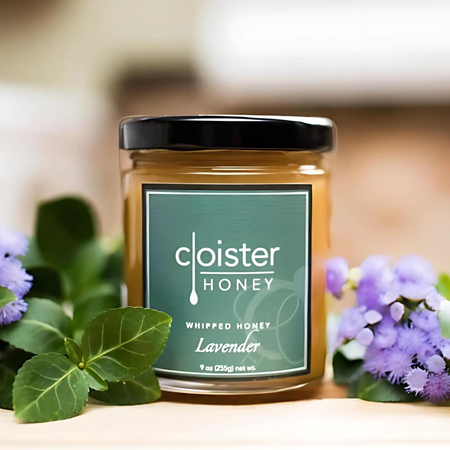 Cloister Honey Whipped Honey - Lavender (9 Oz) | Hand Crafted | Raw Artisan Honey | 100% Pure, Raw & Unfiltered | All Natural |