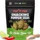 Top Fox Snacks - Organic Pop-Roasted Pumpkin Seeds | Healthy Protein Snacks - Gluten Free - Keto And Vegan Friendly (Chile Lime, 3.5 Oz - 6 Pack)