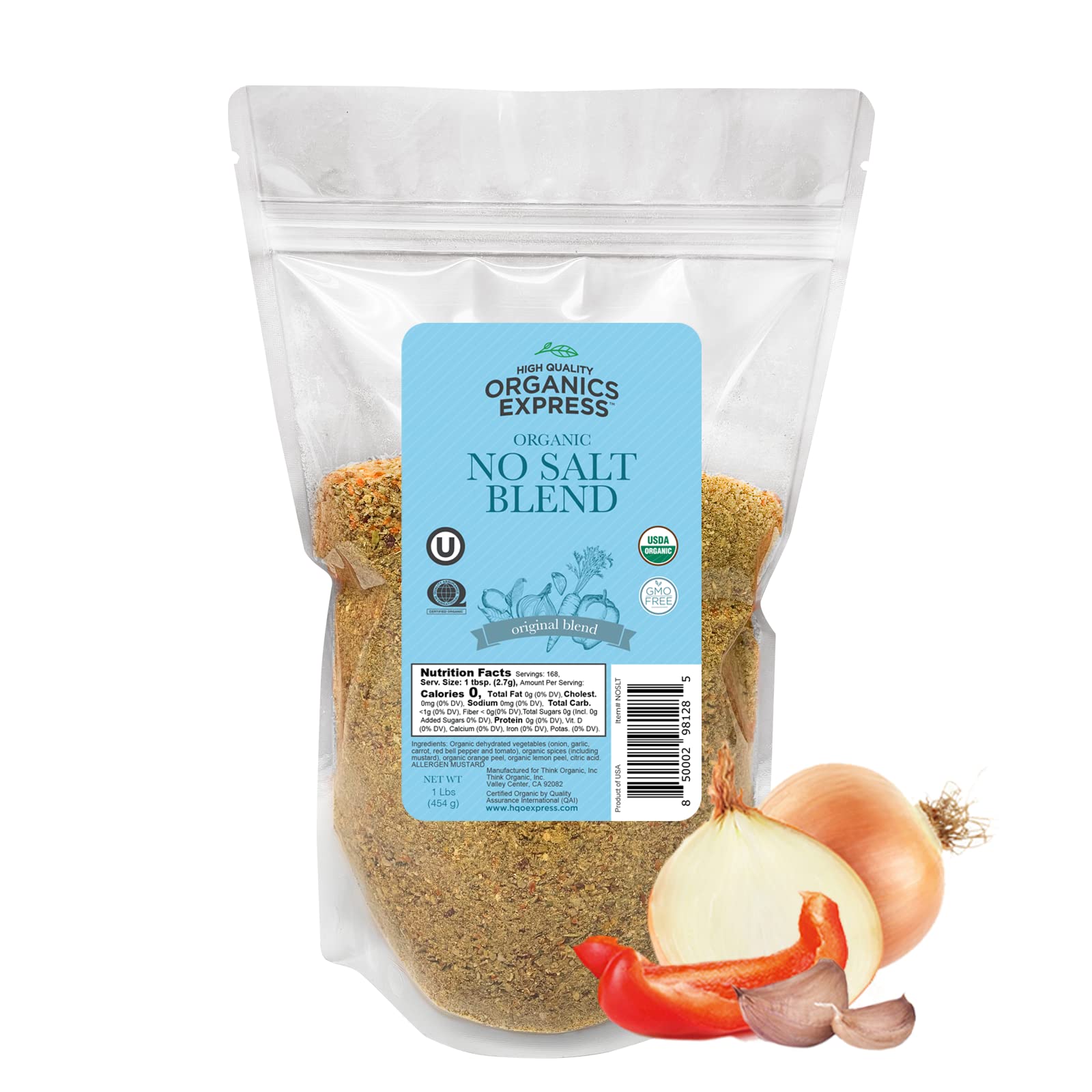 No Salt All Purpose Organic Seasoning, 100% Sodium Free, No Msg, For Vegetables, Chicken, Fish, Salads, Eggs, Rice, Pasta - Non
