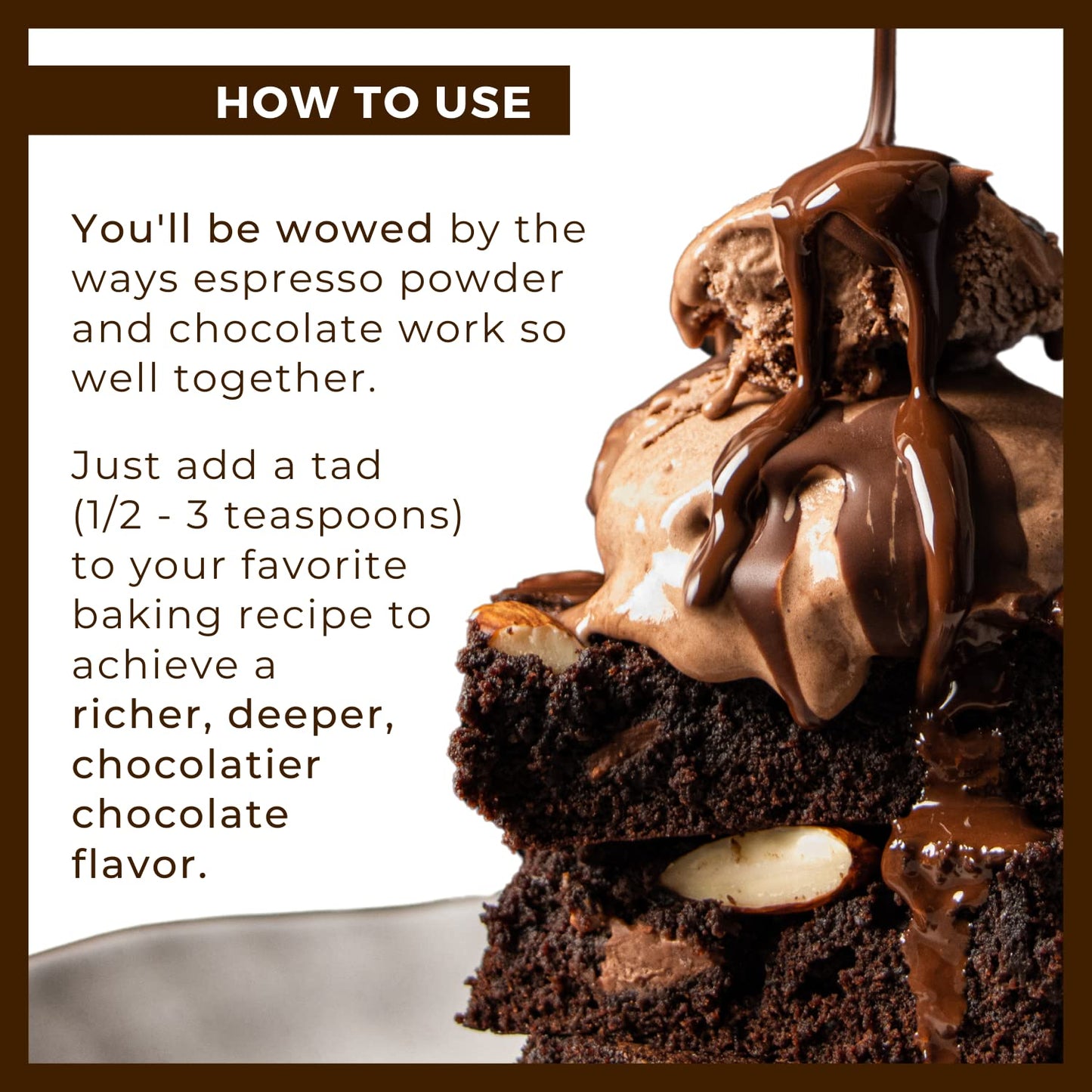 Espresso Powder for Baking - Achieve Rich Chocolate Flavor - Great for Baking - All-Natural - Fine Powder - Easily Dissolves - Gluten Free - Non-GMO - Convenient Resealable Pouch (7oz)