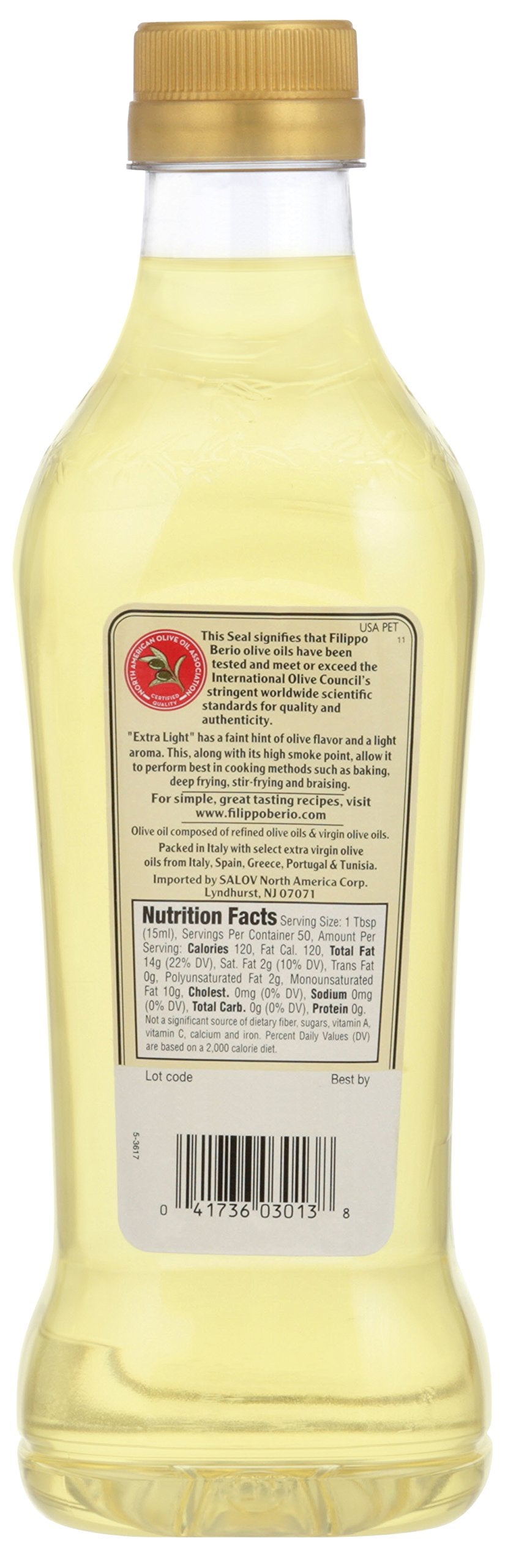 Filippo Berio Extra Light Olive Oil, 25.3 Ounce Rpet Bottle