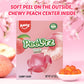 Amos Gummy Peach Candy, Peelable Fruit-Shaped Snack, 8.47oz Box with 10 Packs