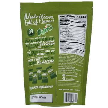 Go Nutre Fruit & Nut Squares Snack Bites with Tajin, 0.46 oz, Pack of 60 - Healthy Snack Bites for On-the-Go Energy