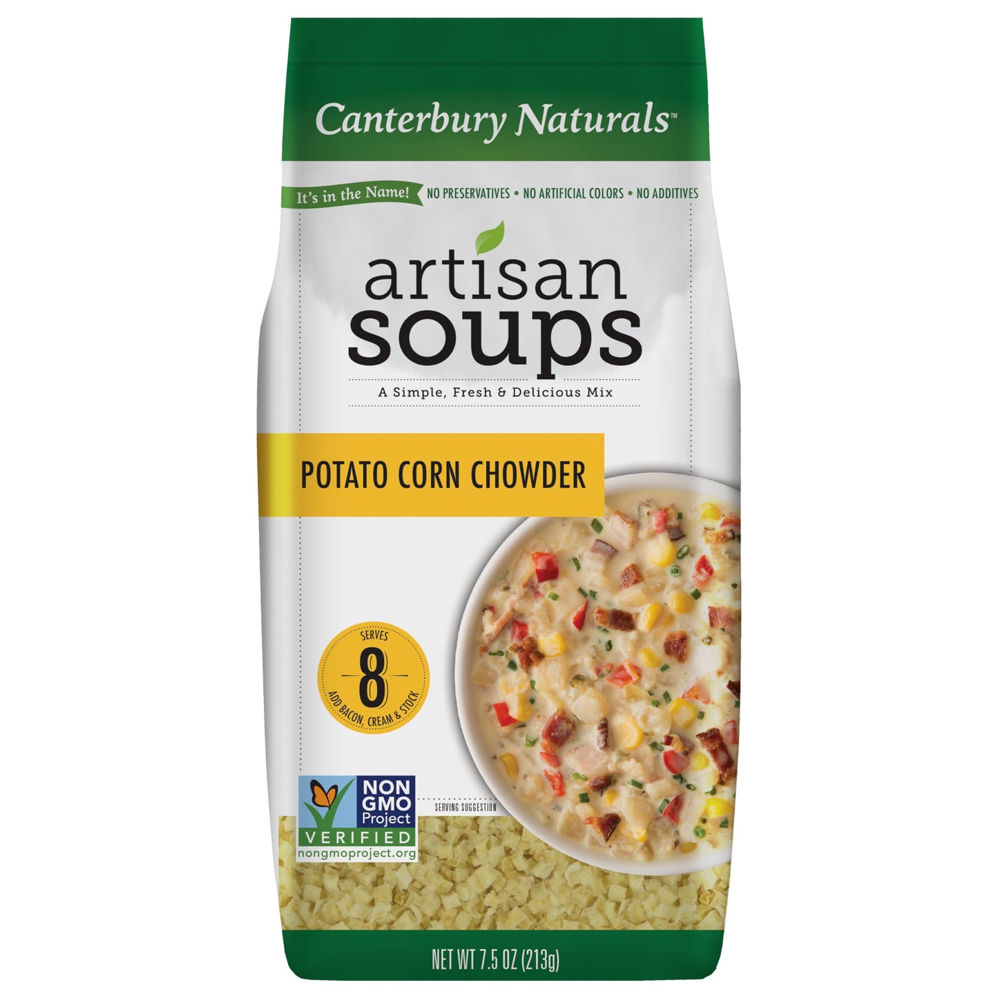 Canterbury Naturals Artisan Soup Mix, Potato Corn Chowder Soup Mix, Non-Gmo, Makes 8 Servings, 7.5-Ounce Bag (Pack Of 6)
