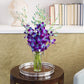 KaBloom Flowers - Exotic Sapphire Orchid Bouquet of Blue Orchids Without Vase - Gift for Birthday  Sympathy  Anniversary  Get Well  Valentine  Mothers Day Fresh Flowers