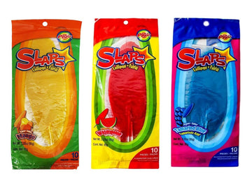 Slaps Paletas / Lollipops, Mango, Sandia (Watermelon) and Tamarindo Azul (Tamarind Blue), 10 Piezes (Pieces) Each, 30 Piezes (Pi