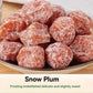 Five types mixed with fruit at 10.58oz/300g. Snowflake green plum, Yangmei, Ximei, semi dried plum, green plum, and mixed dried