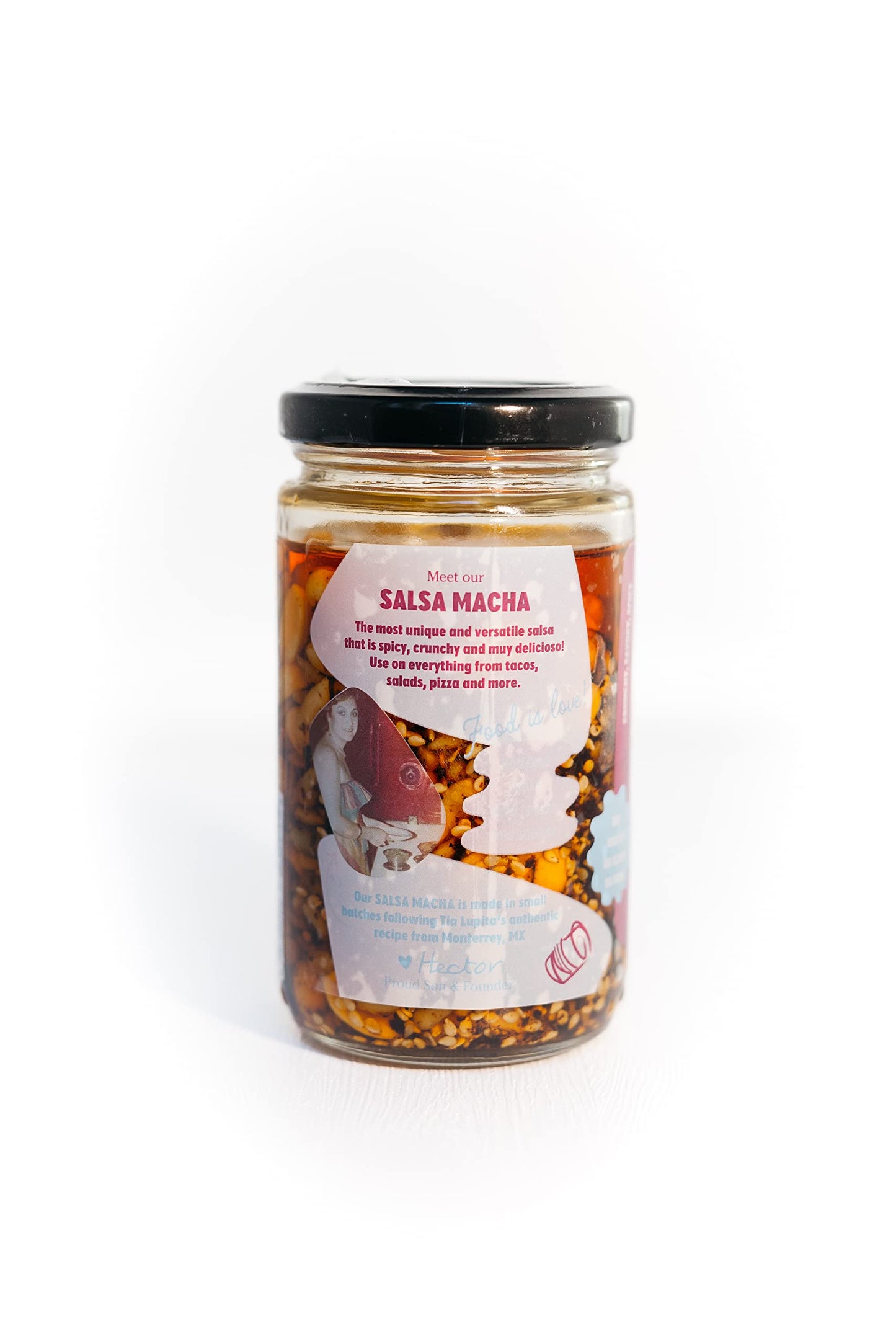 TIA LUPITA Mexican Chili Crunch Peanut Salsa Macha, Gluten-Free, Vegan, 7.5 Oz (Pack of 2)