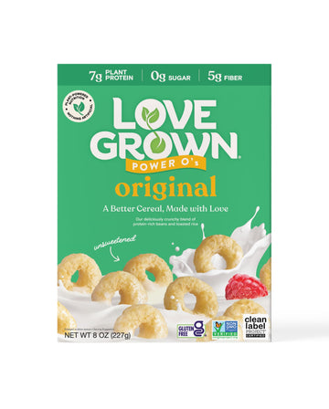 Love Grown Power Os Original High Protein Gluten-Free Cereal - Vegan, Certified Non-GMO, 0g Added Sugar, High Fiber, Seed-Oil Fr