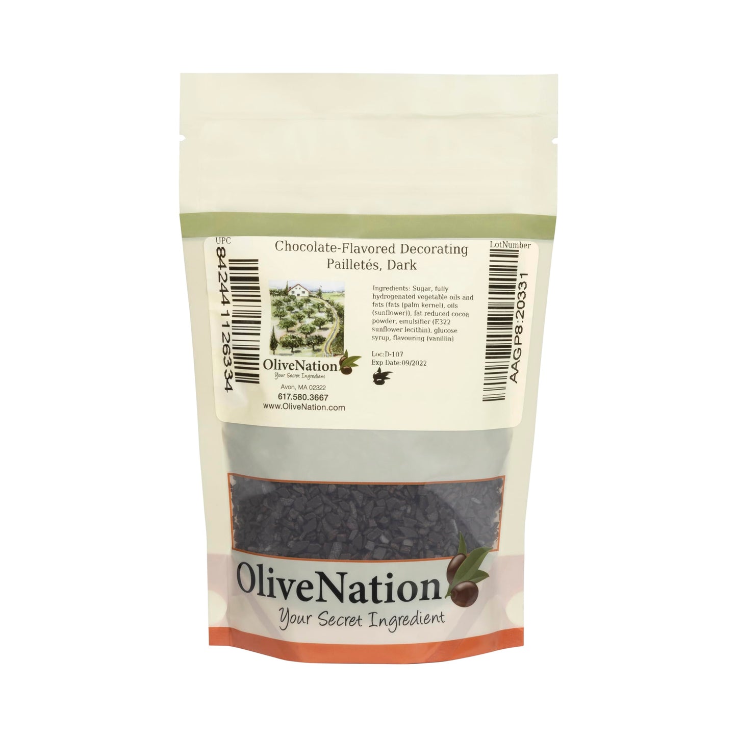 OLIVENATION Unsweetened Carob Chips, 8 Ounce