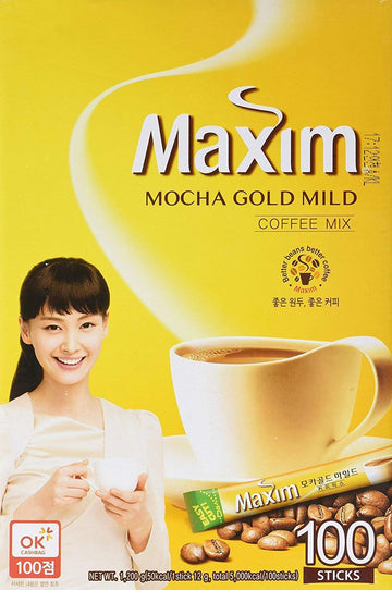 Maxim Coffee Mix, Instant Coffee (11.8 G / Pk) (Mocha Gold Mild, 100 Pk X 2)