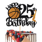 Crseniny Basketball Cake Topper, 25th Birthday Decoration, Sports Theme, Cheers to 25 Years, Ideal for Boys and Girls
