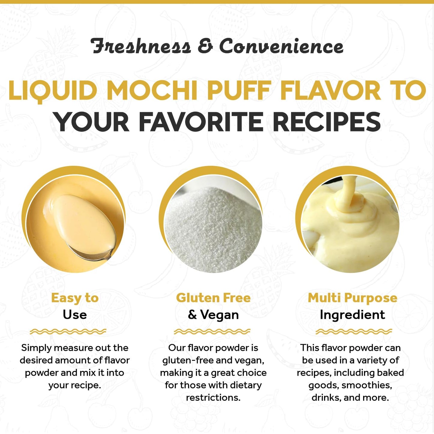 Fanale Premium Mochi Puff Bubble Tea Flavoring Powder | Perfect For Baking, Smoothies, Desserts And Drinks | Instant Flavoring P