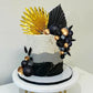 Balls Cake Toppers Palm Leaves Cake Decorations For Birthday Wedding Baby Shower Party Supplies (Black)