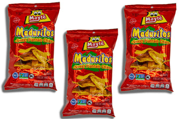 Value 3-Pack - Maduritos Bundle - Includes 3 Bags Sweet Plantain Chips Mayte / Maduritos Dulcesitos Mayte 9Oz Total - Comes In A
