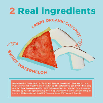 Rind Snacks Coco-Melon Dried Fruit Superfood, Organic Coconut, Watermelon, High Fiber, Vegan, Paleo, Non-Gmo 2.75Oz, 3 Pack