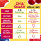 Chia Smash Jam, Variety 4-Pack | No Sugar Added, Naturally Sweet Jelly | Keto Friendly, Low Calorie, Low Carb | Non Gmo, Upcycle