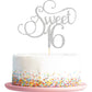 Kakaswa Sweet 16 Cake Topper, Happy 16Th Birthday Party Supplies, Sweet Sixteen Theme Party Decorations, Cheers To 16 Years Birt