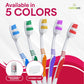 Bulk Toothbrush Pack With Hygienic Covers  Premium Quality Individually Wrapped Colorful Tooth Brushes  Medium Soft Bristles Per