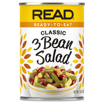 Read 3 Bean Salad | Classic Three Bean Salad | Tangy Sweet & Delicious | Cut Green Beans | Cut Wax Beans | Kidney Beans | Sugar,