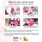 HomeHere Edible Luster Dust Glitter for Cake Decorating, 7g, Vibrant Pink
