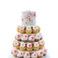 ZHUOWEISM 40 PCS Edible Cherry Blossoms Cupcake Toppers Wafer Paper Flowers for Kids Birthday Party Decorations Design 1