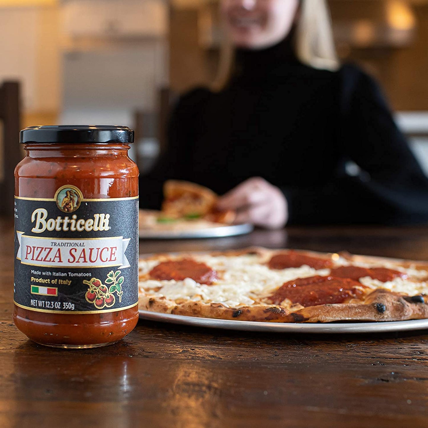 Botticelli Enhanced Italian Pizza Sauce For Authentic Italian Taste - (Pack Of 2) - Whole30 Approved - Made In Italy, Low Carb, Low Sugar, Keto-Friendly Enhanced Italian Pizza Sauce - 12.3Oz