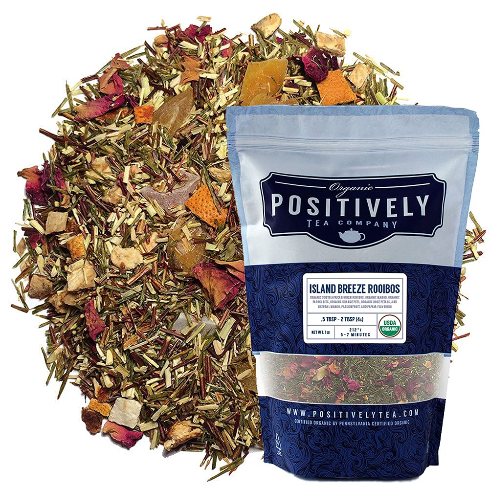 Organic Positively Tea Company Rooibos Tea, Loose Leaf, 16 Ounce, 1 Pound
