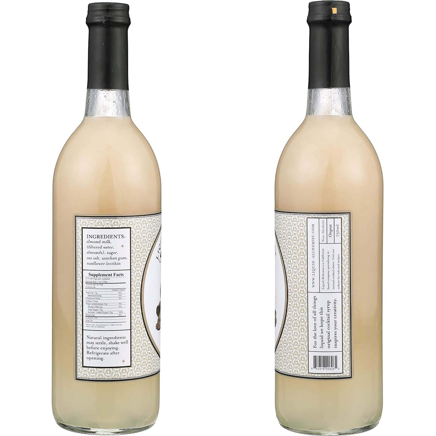 Liquid Alchemist Orgeat Syrup for Cocktails - Real Ingredients Make Our Almond Syrup the Perfect Mai Tai Mix - Non-GMO  Gluten Free & Vegan (12.7 oz)