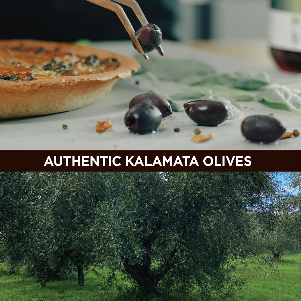 Iliada Kalamata Pitted Olives, Net Wt 6.8 Lbs | Dr Wt 3.5 Lbs - 100% Hand-Picked & Traceable - Authentic Greek Olives In Brine
