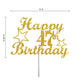47 Birthday Cake Topper Gold Glitter, Party Decoration Ideas, Premium Quality, Sturdy Doubled Sided Glitter, Acrylic Stick. Made