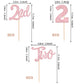 24 Pcs Two Cupcake Toppers Glitter 2Nd Birthday Cupcake Picks Number 2 Second Birthday Two Cake Decorations For Baby Shower Kids
