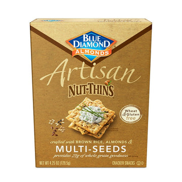 Blue Diamond Almond Cracker Crisps, Multi-Seed, 4.25 oz