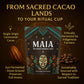 Maia Ceremonial Cacao  with Flavanol  Theobromine  Magnesium and Natural Flavonoids Blend  Improves Mental Clarity and Focus  100% Organic Cocoa Powder  Unsweetened Cacoa Powder for Natural Energy & Mood Support (1)