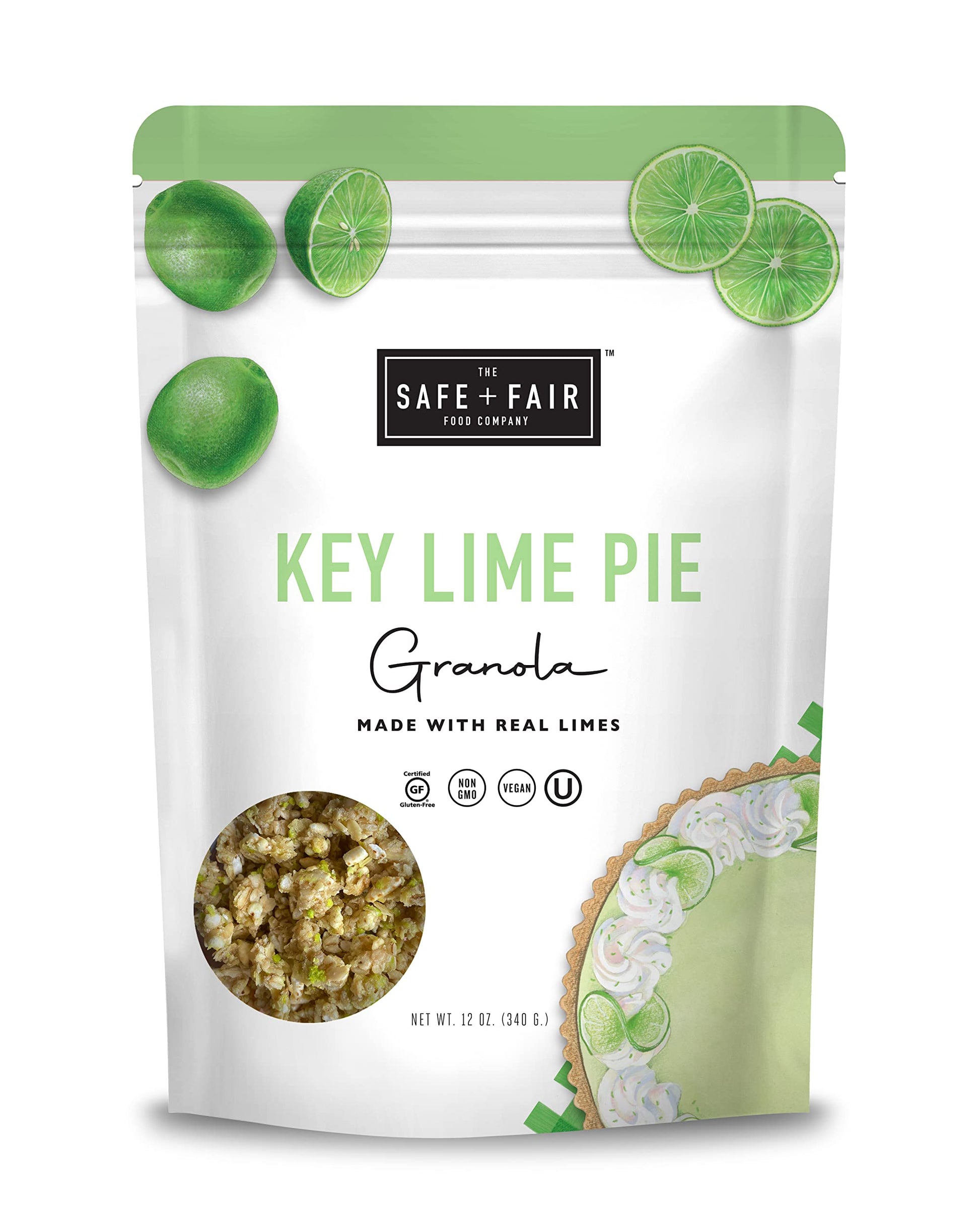 Safe + Fair Key Lime Pie Granola - Gluten-Free, Dairy Free And Vegan Breakfast, Snack Or Dessert - Free From Top 9 Allergens, Tr