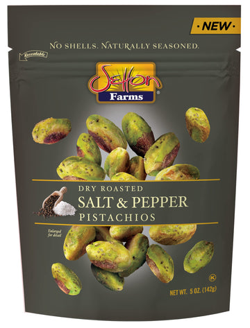 Setton Farms Naturally Seasoned Pistachio Kernels, Salt And Pepper, No Shell Pistachios, Certified Non-Gmo, Gluten Free, Vegan And Kosher, 5 Oz Resealable Pouch