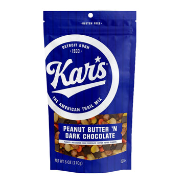 Kars Nuts Peanut Butter N Dark Chocolate Trail Mix - 6 Oz Resealable Pouches, Pack Of 6 - Gluten-Free Snack Mix