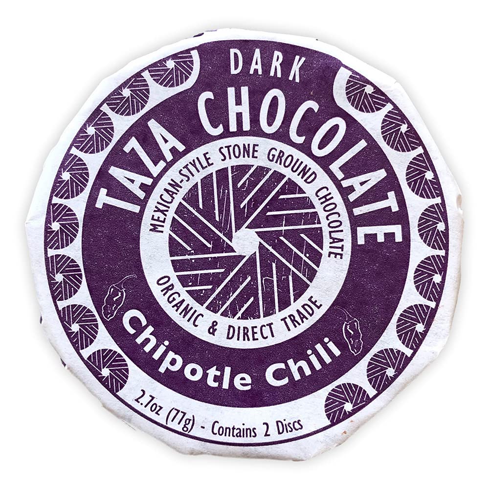Taza Chocolate Organic Mexicano Disc 50% Dark Chocolate, Chipotle Chili, 27 Ounce (12 Count), Vegan