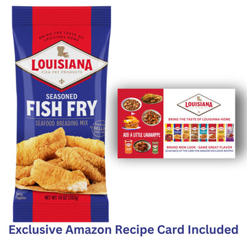 Louisiana Fish Fry - Seasoned Fish Fry Mix 10 Ounce (Pack of 1) Season All Your Fish, Shrimp, or Oysters to Perfection
