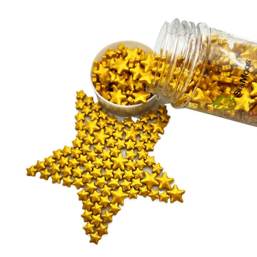 SE Si&Moos Gold Star Sprinkles Edible Stars for Cake Decorating Edible Gold Stars Edible Gold Star Cupcake Toppers Star Cake Dec
