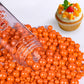 Sugarzy Edible Orange Pearl Sprinkles, Mixed Sizes, 130g/4.58oz, Baking Decorations, Cupcake Toppers, Wedding Party Supplies