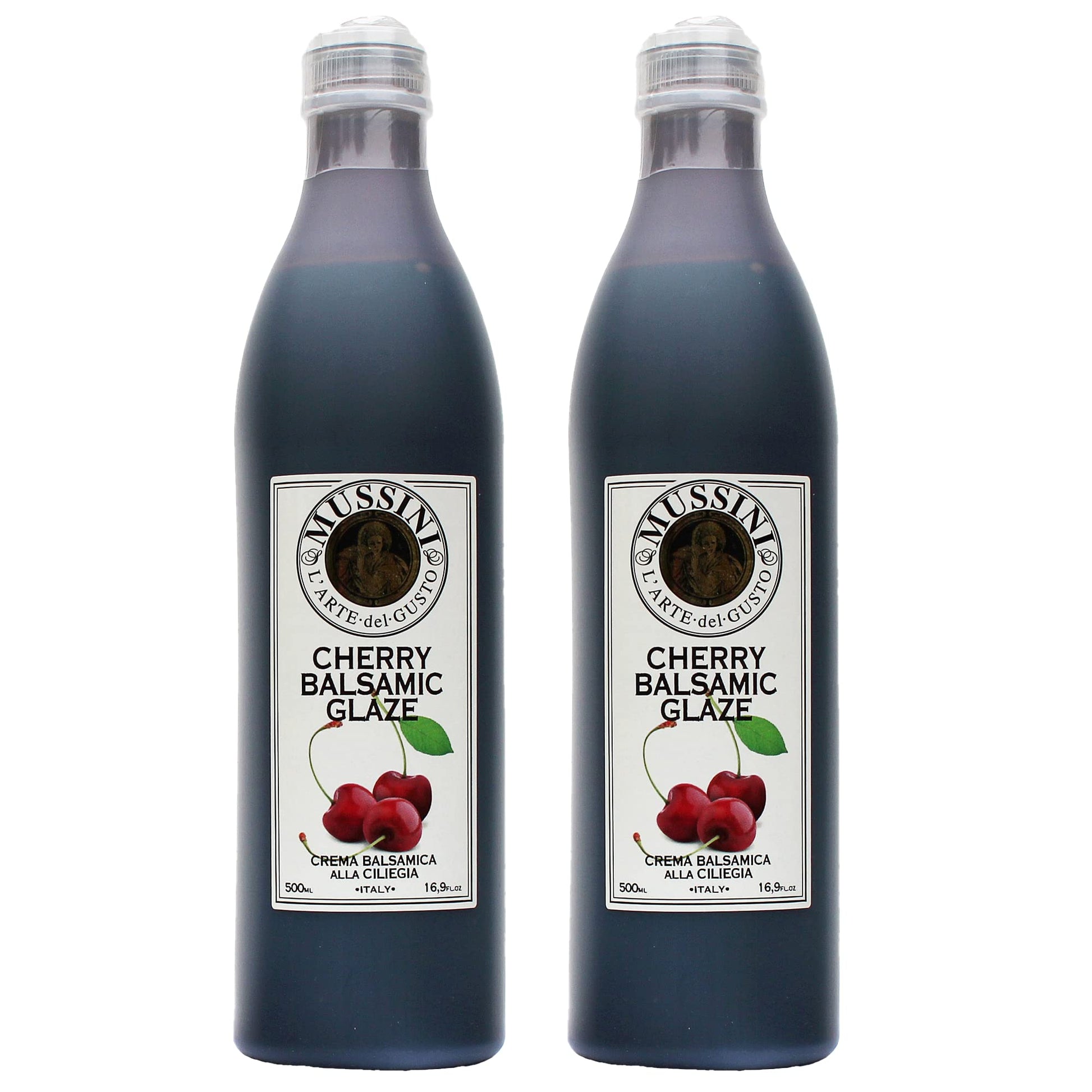 Mussini Crema, Balsamic Glaze with Cherry, 16.9-Ounce Bottles (Pack of 2)