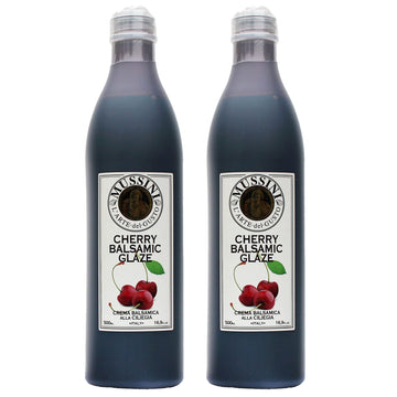 Mussini Crema, Balsamic Glaze with Cherry, 16.9-Ounce Bottles (Pack of 2)